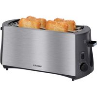 Grille-Pain Cloer 3719 - 4 tranches de toast - 1380 W - support pour petits pains intégré