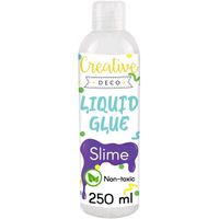 Creative Deco Colle Liquide pour Slime | 250 ml | Pour Verre, Tissu, Carton, Bois, Papier | Parfait pour Bricolage et Loisir Creatif