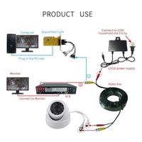 EJ.life Câble de caméra Câble d'extension de caméra de sécurité BNC + DC pour câble d'alimentation vidéo CCTV informatique