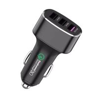 LCC®  AUKEY Chargeur Voiture Allume Cigare USB 4 Ports, Quick Charge 2.0 * 1& Technologie AiPower * 3 pour (Noir)
