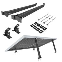 NuaSol Kit de montage pour centrale électrique de balcon | 2 supports de panneau solaire | support 30°-60° | panneau solaire | Noir