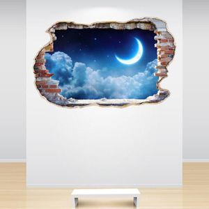 d/écoration bricolage pour chambres gar/çons filles chambres denfants nuages lune et /étoiles autocollants pour chambres denfants Stickers muraux Stickers muraux ensemble dautocollants muraux