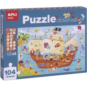 PUZZLE Puzzle Classique - Kids - Bateau Pirate - 104 pièc