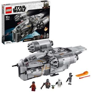 KIT MODÉLISME LEGO - Star Wars - The Mandalorian Chasseur de Primes - Navette de Transport - Jouet Spatial