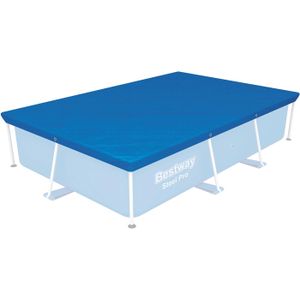 Bestway Bâche de piscine rectangulaire Flowclear™ en PE bleu robuste 304 x 205 cm 