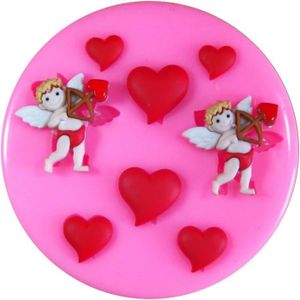 MOULE  De Saint-Valentin Cupidon Et Cœurs Moule Moule En 