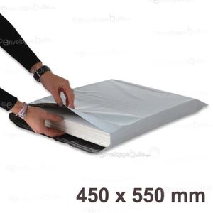 SafePostBags® Lot de 10 enveloppes plastiques épaisses opaques inviolables 55x75cm 