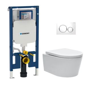 WC - TOILETTES Pack WC Bati-support Geberit UP720 extra-plat + WC