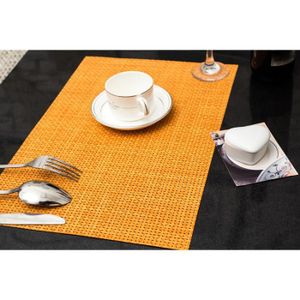 décorline set de table 32x47cm pvc melix orange