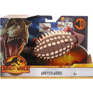 FIGURINE - PERSONNAGE Dinosaure Brun Ankylosaurus 25 cm Articule Et Sono