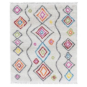 TAPIS WOLLY Tapis de salon Shaggy - Style berbère - 160 