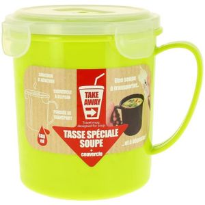 Sistema Klip It Micro-ondes moyennes Soupe Tasse pour aller déjeuner Take Away Cup-Violet