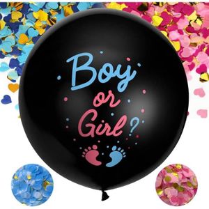 BALLON DÉCORATIF  Ballon Gender Reveal Fille ou Garcon de 90 cm,XXL 