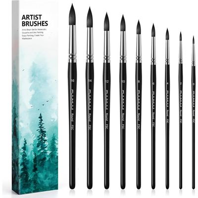 CreaTek Papier Aquarelle A6 300g - 60 Feuilles + Pinceau Réservoir + 400 Pages à Colorier - Carte Postale