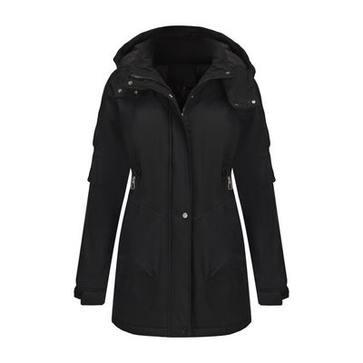Manteau Femme hiver Chaude 2pcs amovible, Femme Manteau Parka d'hiver à Longues Capuchon en