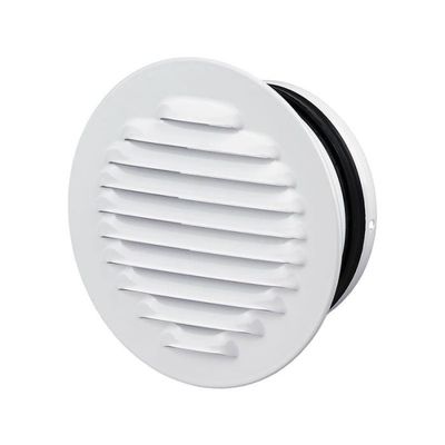 Grille d'aération ronde Ø150mm - Acier Blanc - Anti insecte - Winflex  Ventilation