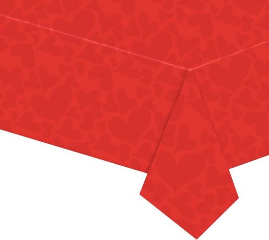 Lot De 6 Nappes Rondes Jetables Rouge - 213 Cm - Pour Fête, Mariage, Noël - Matériau PEVA