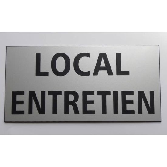 Plaque Adhésive Gravée "Local Poubelles" - 75x150 Mm, 15 Couleurs Au Choix