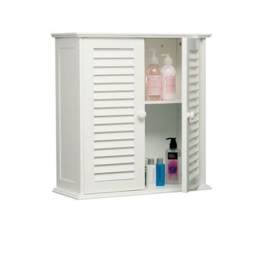 Premier Housewares Armoire de salle de bains Double porte Blanc 55 x 52 x 22 cm 