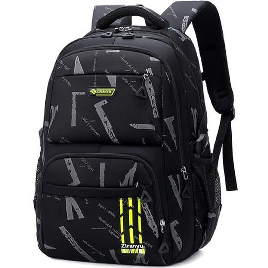 Sac a Dos Scolaires Enfant Garcon College Cartable Impermeable Nylon Sac a Ecole Jaune