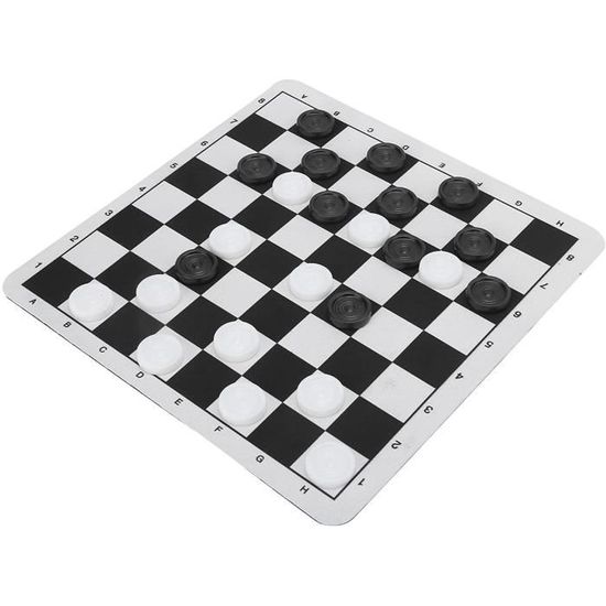 TREETDOBV – Jeu De Dames Géant Pliable – Tapis EVA Réversible 4x4 Pieds – Pièces De 5 Pouces – Intérieur/extérieur – Sac Rangement