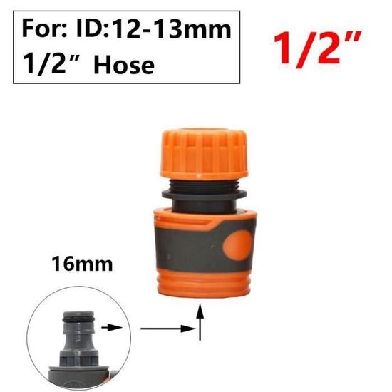 Raccord De Tuyau D'Arrosage 1/2" – Adaptateur PVC 12 Mm – Pour Réparation Ou Extension De Tuyau