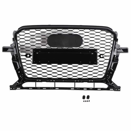 Grille Nid D'abeille Plastique Pour Pare-chocs Avant - Noir Chromé - Universelle - Garantie 1 An