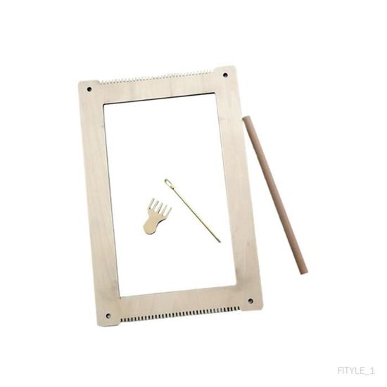 Métier à Tisser En Bois 39x26cm Pour Enfants - Kit DIY Avec Navette Et Peigne