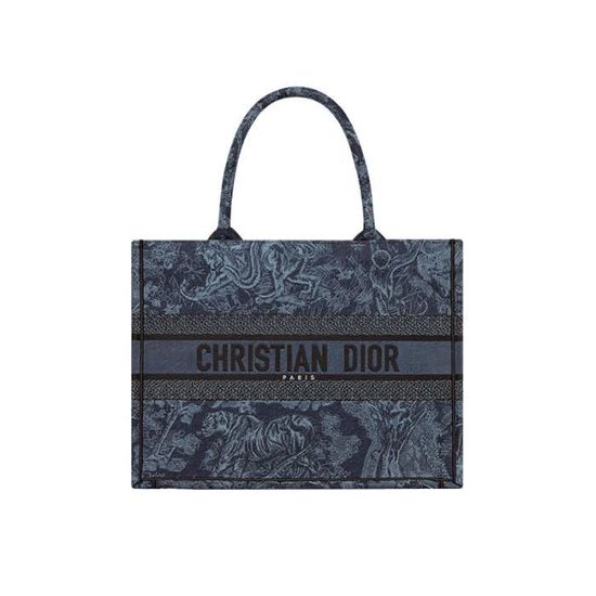 Fourre-tout de shopping en denim bleu et daim marron Saint Laurent En