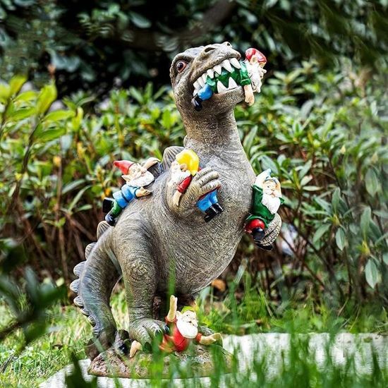 TIutmivo Lot De 5 Mini Figurines De Dinosaures - Statues Peintes à La Main Pour Décoration De Jardin, Paysage Miniature Ou Diorama