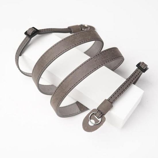 Bandoulière en cuir véritable pour appareils photo reflex Green | Leroy