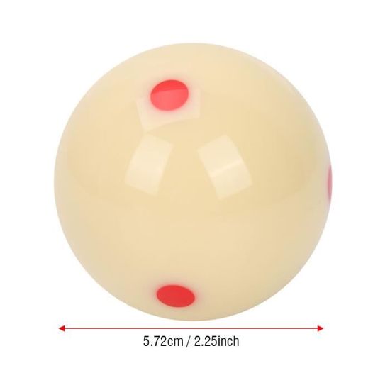DeWin Lot De 2 Boules De Billard Blanches – Boule De Queue Standard 57,2 Mm / 2.25 Pouces, Résine Haute Qualité Pour Entraînement & Compétition