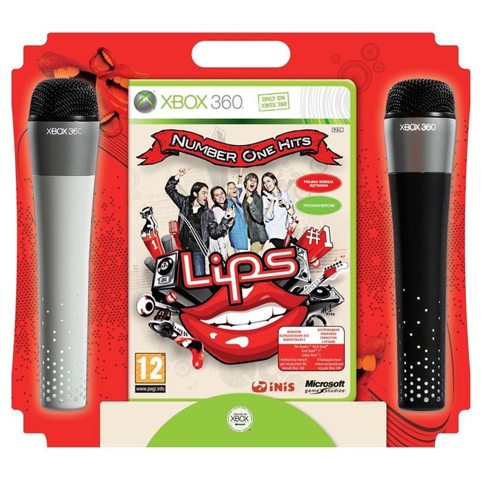 Microsoft Oem Lips Number One Hits + 2 Micros / Accessoire + Jeu