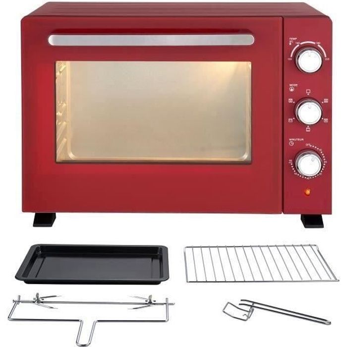 FOUR XXL 36L DESIGN RED RÔTISSOIRE CONVECTION NATURELLE MEGA PROMO
