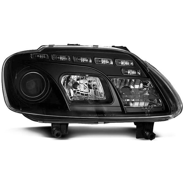 Paire de feux phares VW Touran 03-06 Daylight led noir (WC4)