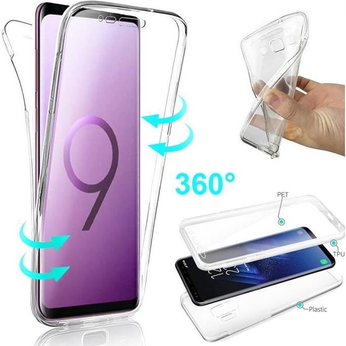 Coque Silicone 360° Samsung Galaxy S9 Transparent