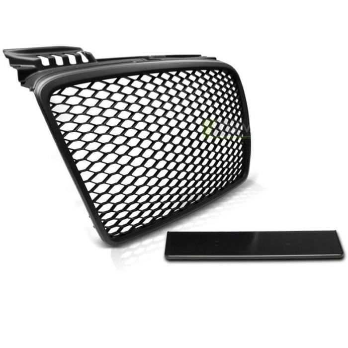 Grille de calandre pour Audi A4 B7 2004 a 2008 look Sport noir mat