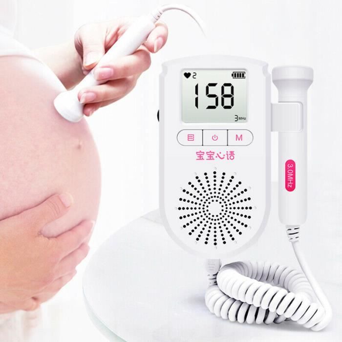 Doppler Moniteur Fœtal 3,0 MHZ, Détecteur Écoute Bébé, coute Battement Coeur Bébé, Heartbeat Prénatal