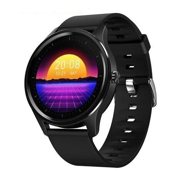 SUNNZO Montre Connectée pour IOS et Android,étanche IP67 Montre Sport Android Podomètre,Cardiofréquencemètre,Sommeil,SMS Afficher
