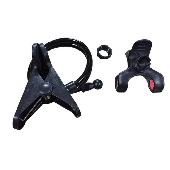 Universel Flexible support de téléphone support support de téléphone lit 360 pince Mobile support de cellule pare - Black - JEFF1458