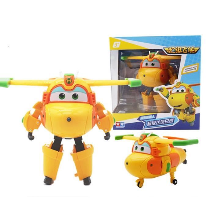 Super Wings Bucky Avion Transformable Voiture Robot Jouet Transformable Personnages d'anime Cadeau de Garçon Noël 12CM