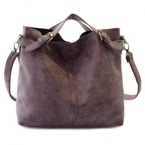 violet style simple couleur et design Boucle solide Sac Fourre-tout