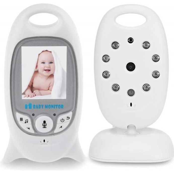 Ecoute Bébé Vidéo Babyphone/Moniteur Bébé sans Fil avec Caméra Surveillance 2.0”Ecran &Vision de la Nuit