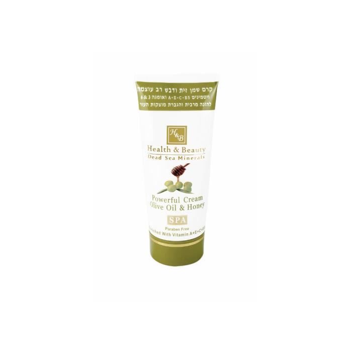 Mer Morte cosmétique - Health and Beauty Dead Sea Minerals - Crème puissante à lhuile dolive et au miel - 180 ml