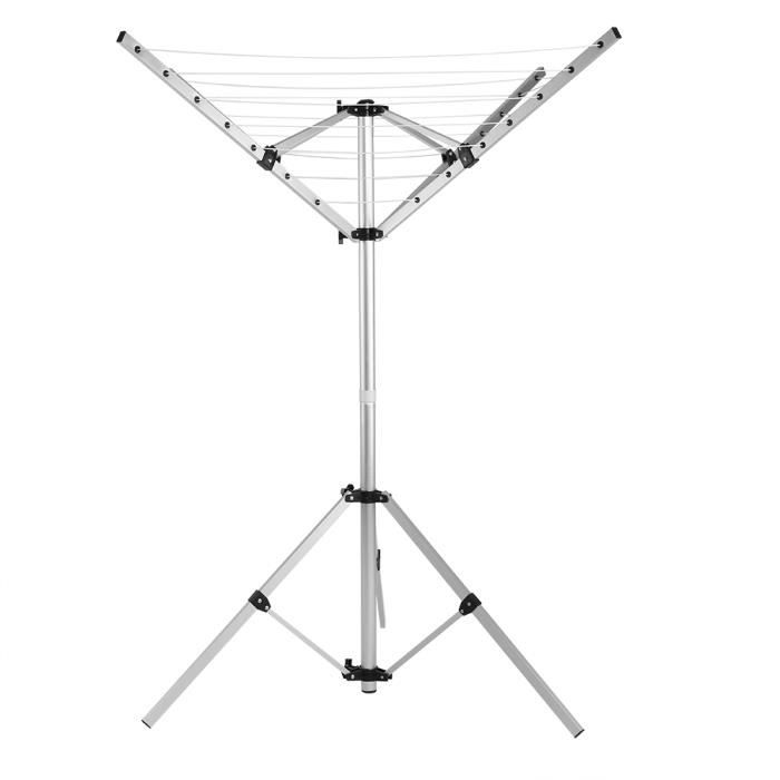 LIUX - Sechoir À Linge Extérieur Rotatif Pliable 4 Bras