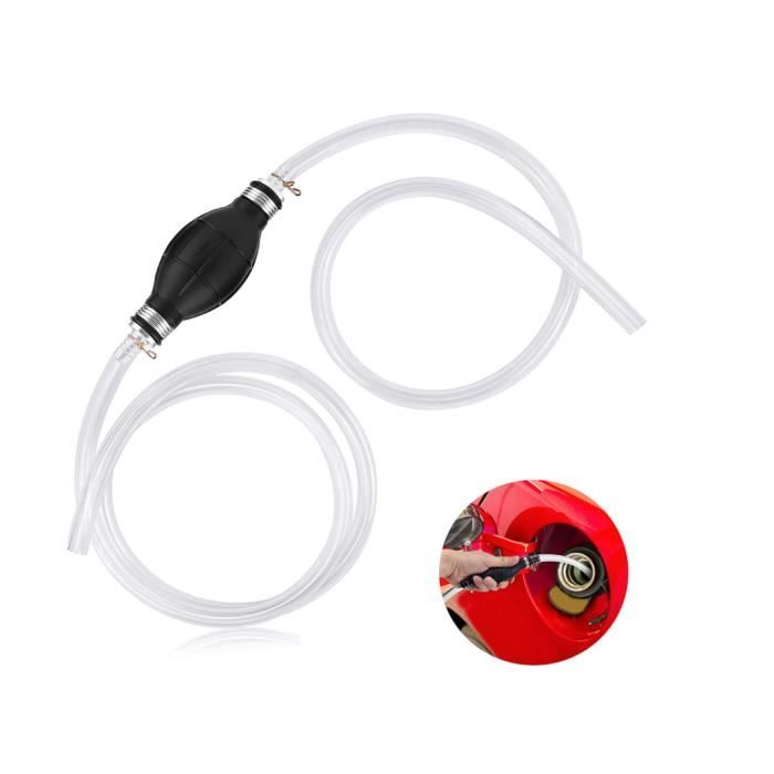 Pompe à main essence, pompe à carburant manuelle, avec de tuyau de siphon portable 2M, pompe de refoulement de carburant portable,