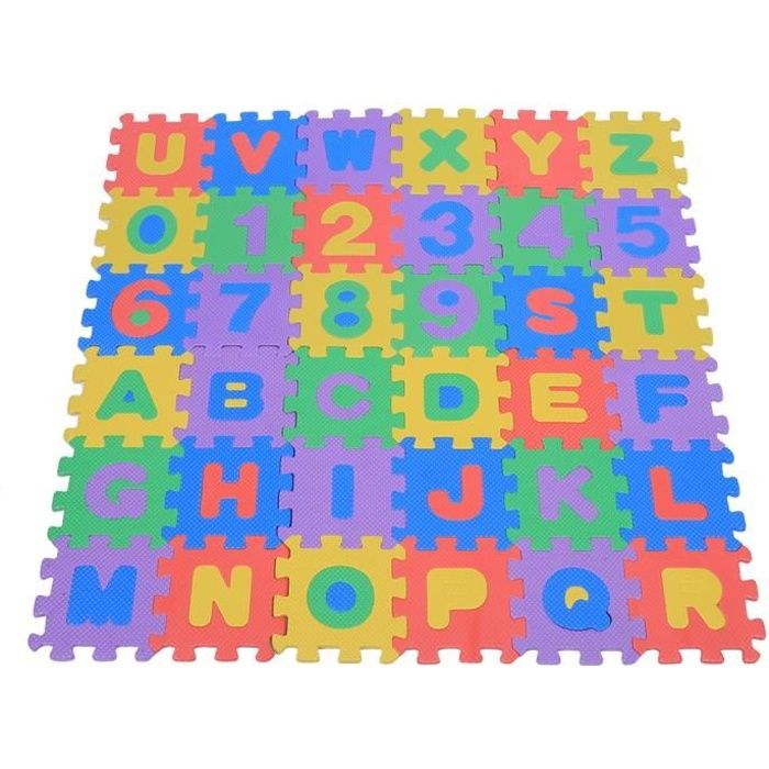 Puzzle tapis 36 pcs en mousse pour bébé contre planchers - sols froids