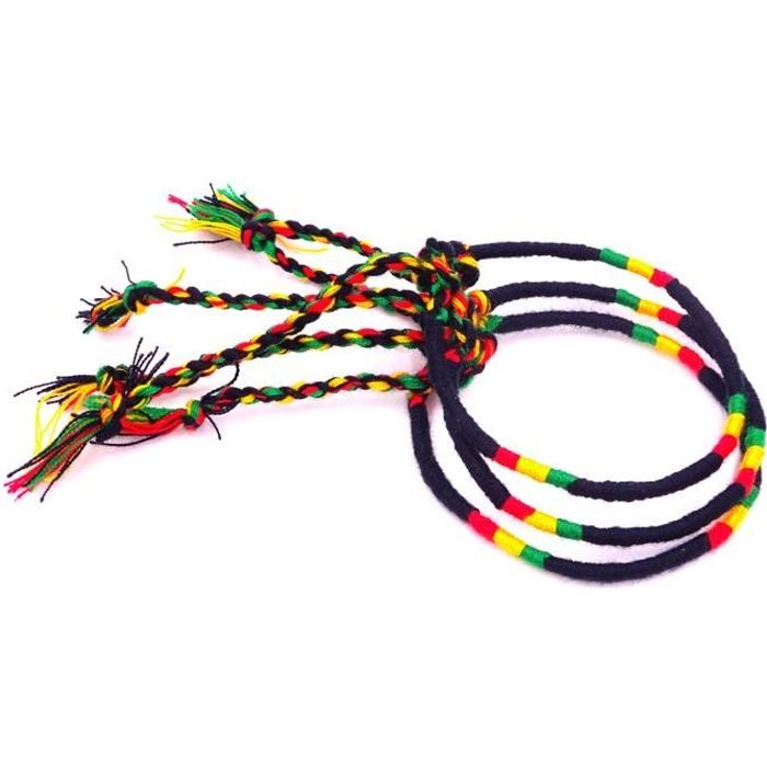 Lot 3 Bracelets Bresiliens de l'Amitié Macramé coton Friendship Porte Bonheur rasta reggae Bob Marley