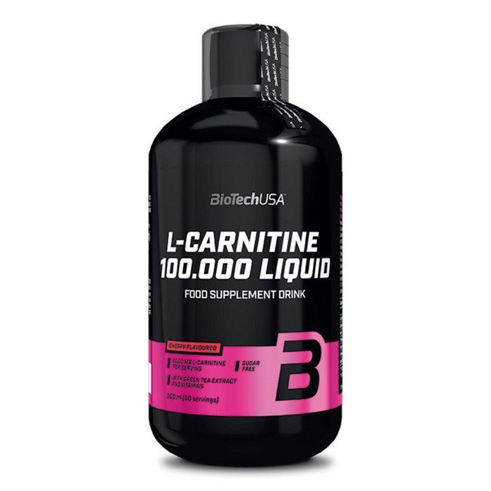 L-Carnitine 100.000 Liquid (500ml) Biotech USA - Cerise