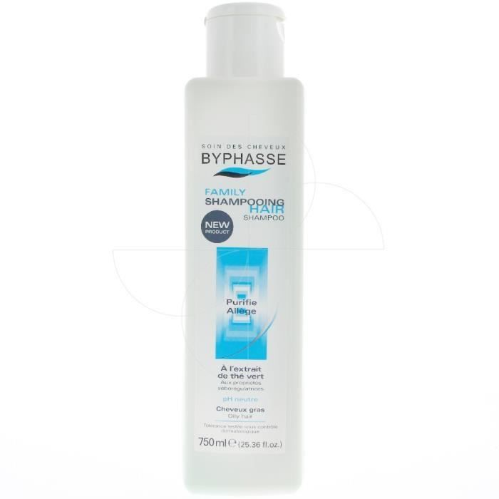Byphasse - Family shampooing extrait de thé vert Cheveux gras - 750ml Vert